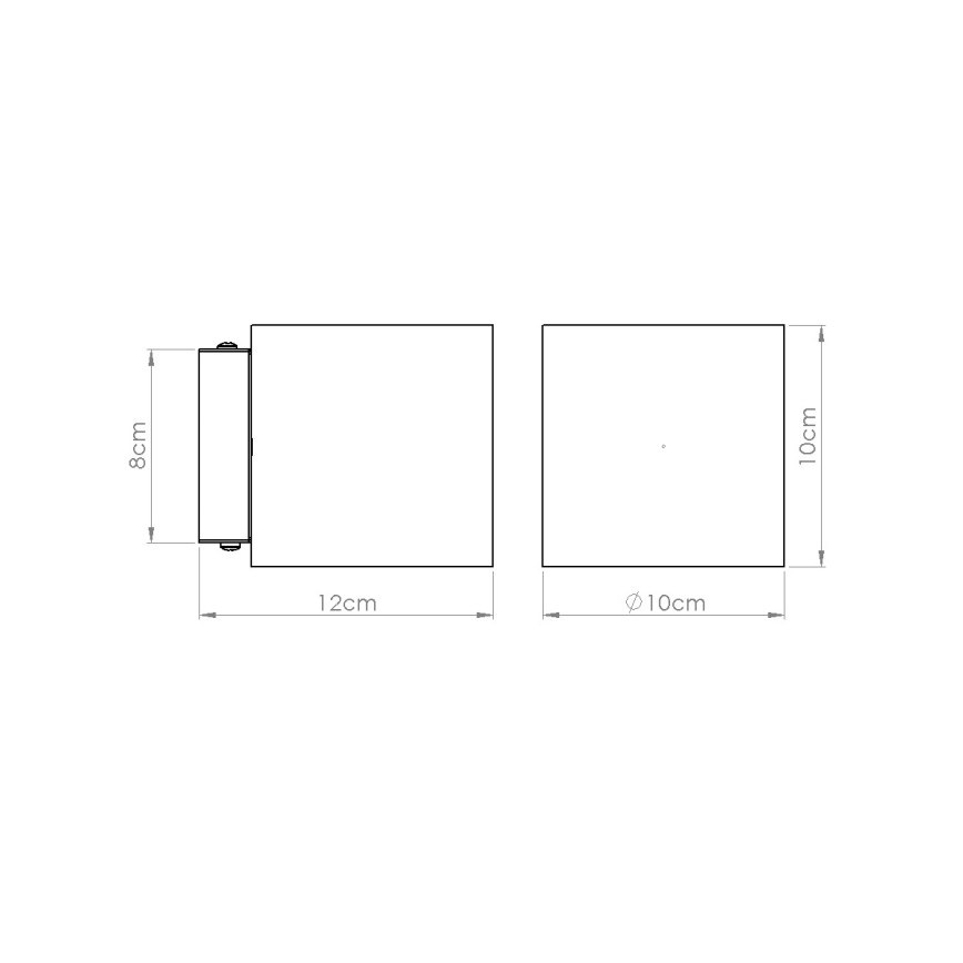 Wand-Spotleuchte ORBIS 1xG9/8W/230V Beton/Grün