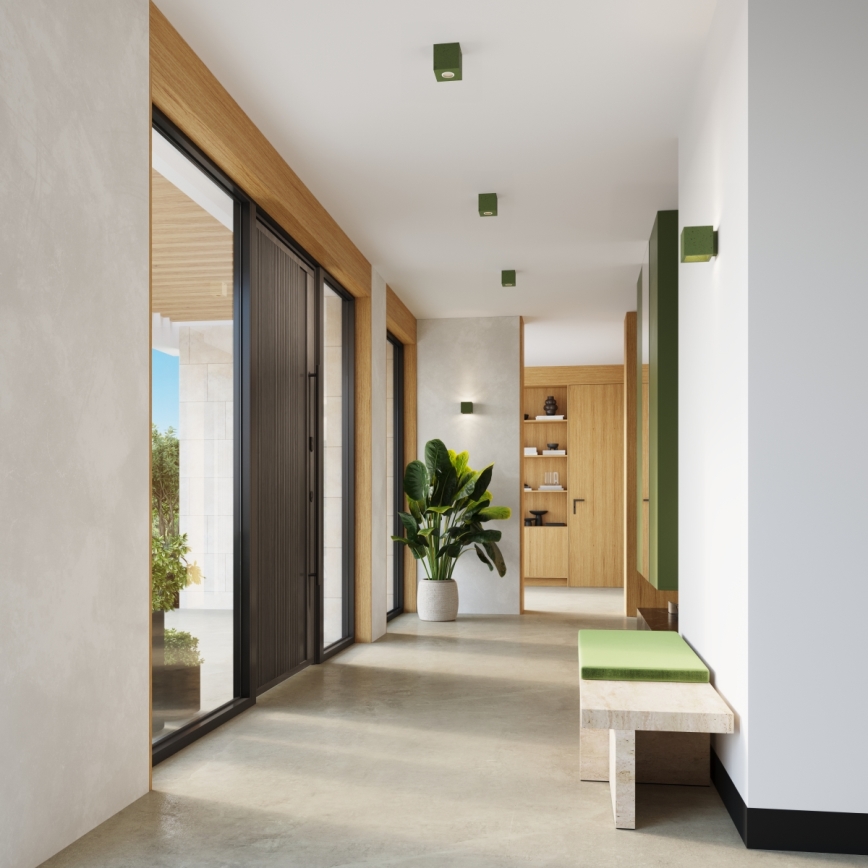 Spotleuchte QUAD 1xGU10/10W/230V Beton/Grün