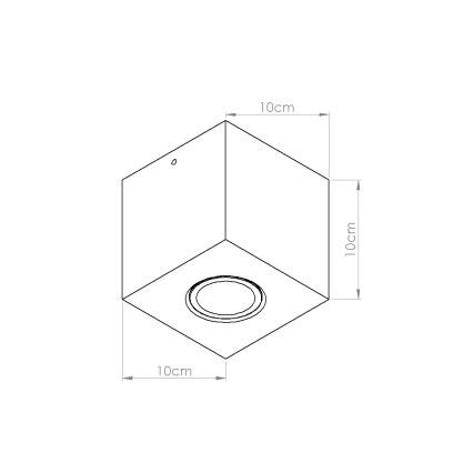 Spotleuchte QUAD 1xGU10/10W/230V Beton/Creme