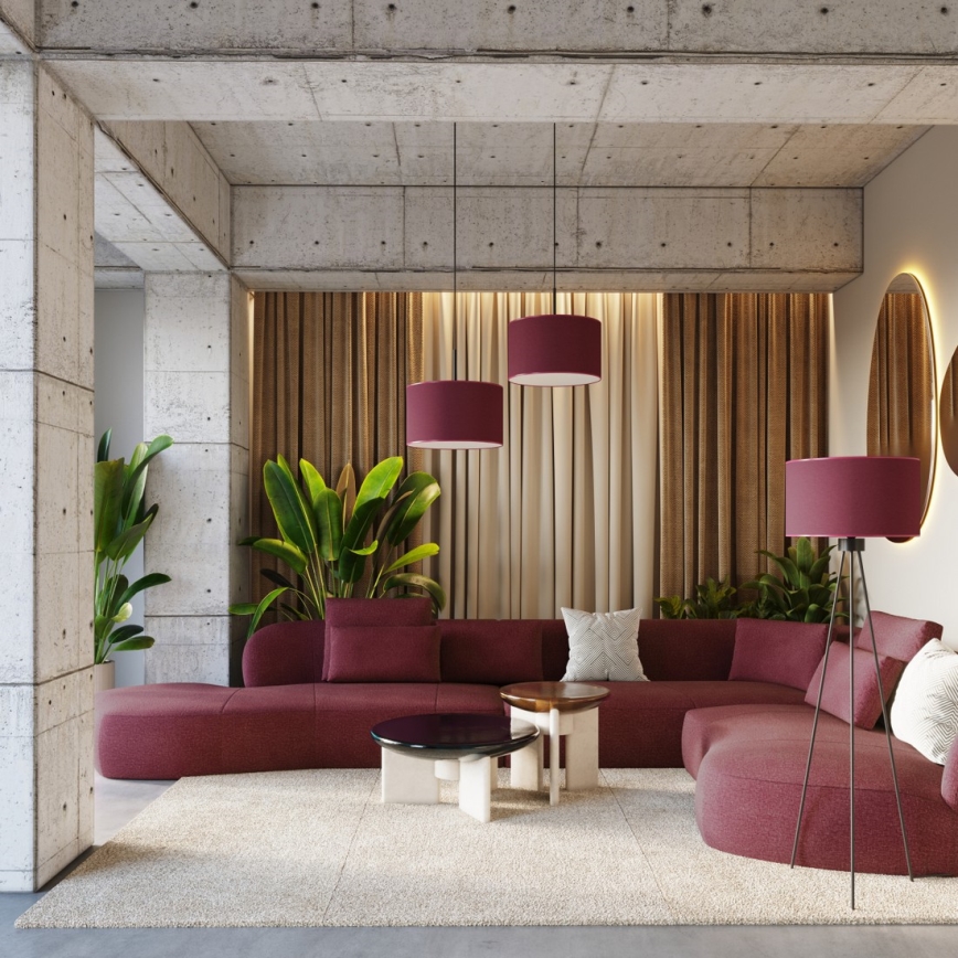 Pendelleuchte an Kabel NEVIA 1xE27/15W/230V Ø 40 cm rot