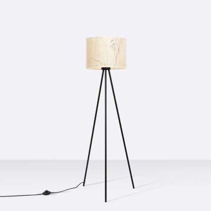 Stehleuchte NEVIA 1xE27/15W/230V beige/Marmor-Dekor