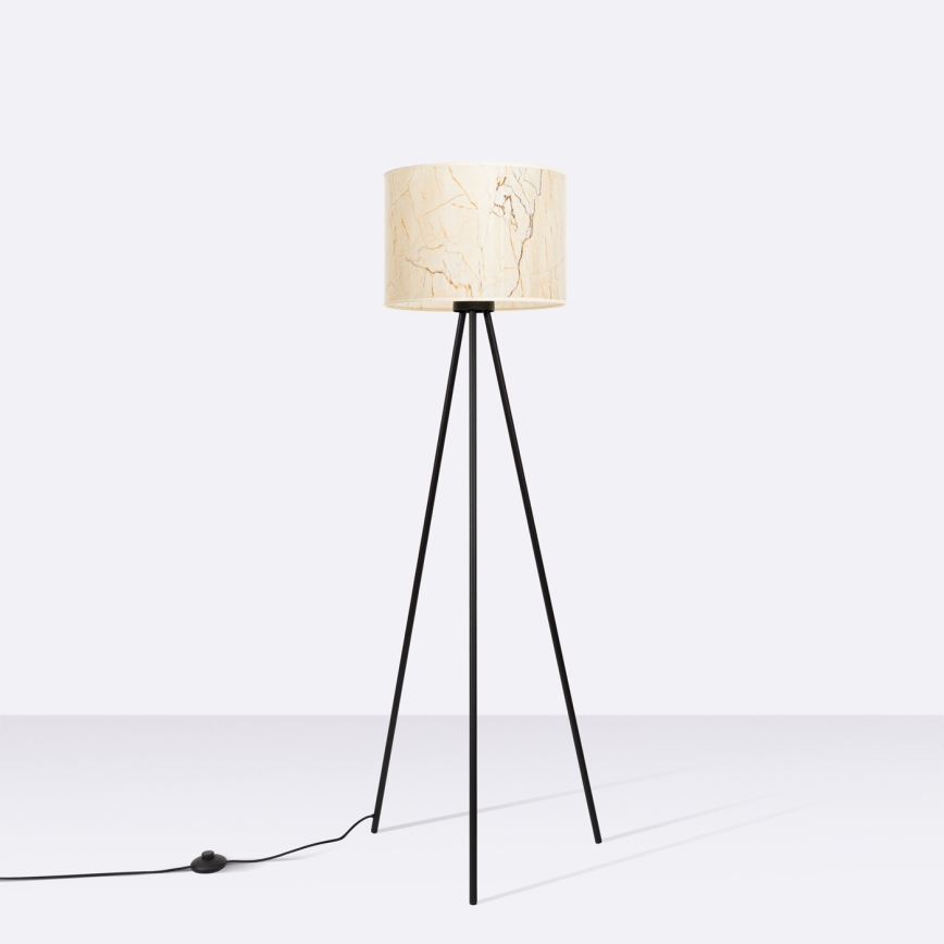 Stehleuchte NEVIA 1xE27/15W/230V beige/Marmor-Dekor