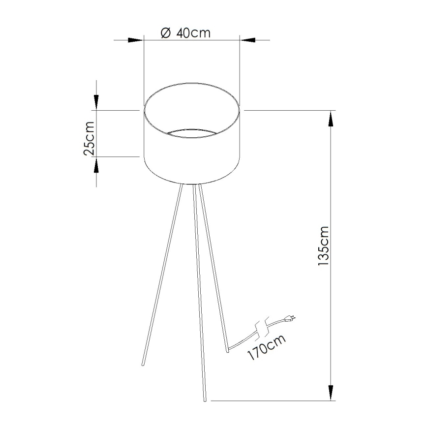 Stehleuchte NEVIA 1xE27/15W/230V blau