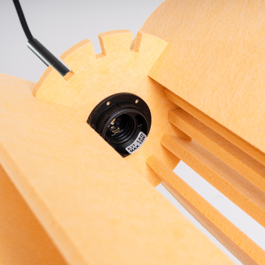 Pendelleuchte an Kabel MULA 1xE27/15W/230V Ø 27 cm gelb