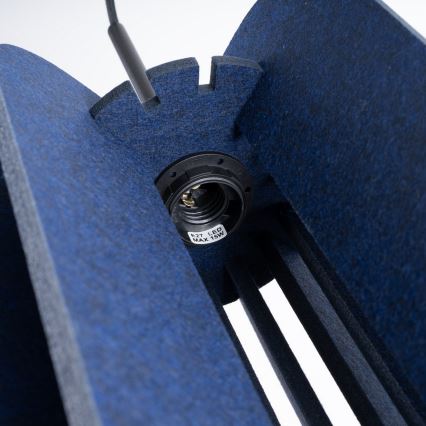 Hängeleuchte an Schnur MULA 1xE27/15W/230V Ø 27 cm blau