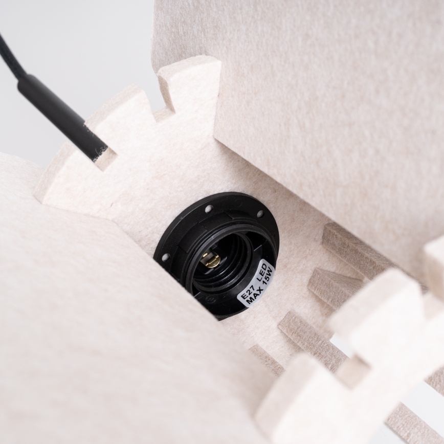 Pendelleuchte an Kabel MULA 1xE27/15W/230V Ø 45 cm cremefarben