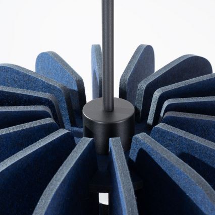 Pendelleuchte mit Kabel MULA 1xE27/15W/230V Ø 45 cm blau