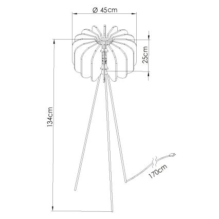 Stehleuchte MULA 1xE27/15W/230V gelb