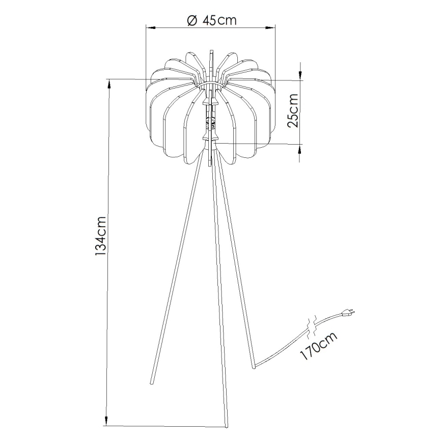 Stehleuchte MULA 1xE27/15W/230V gelb