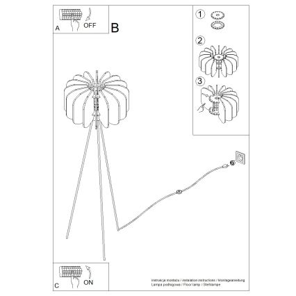 Stehleuchte MULA 1xE27/15W/230V blau