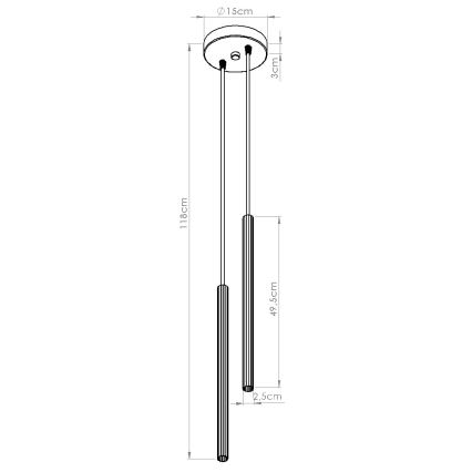 Pendelleuchte ARCHE 2xG9/8W/230V schwarz
