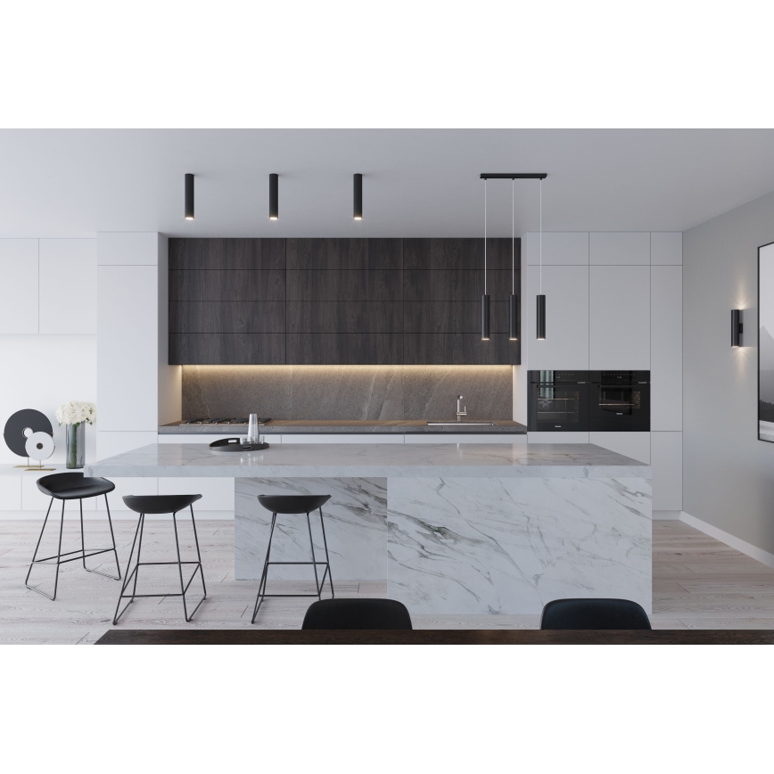 Hängeleuchte mit Seilaufhängung LAGOS 2xGU10/10W/230V schwarz
