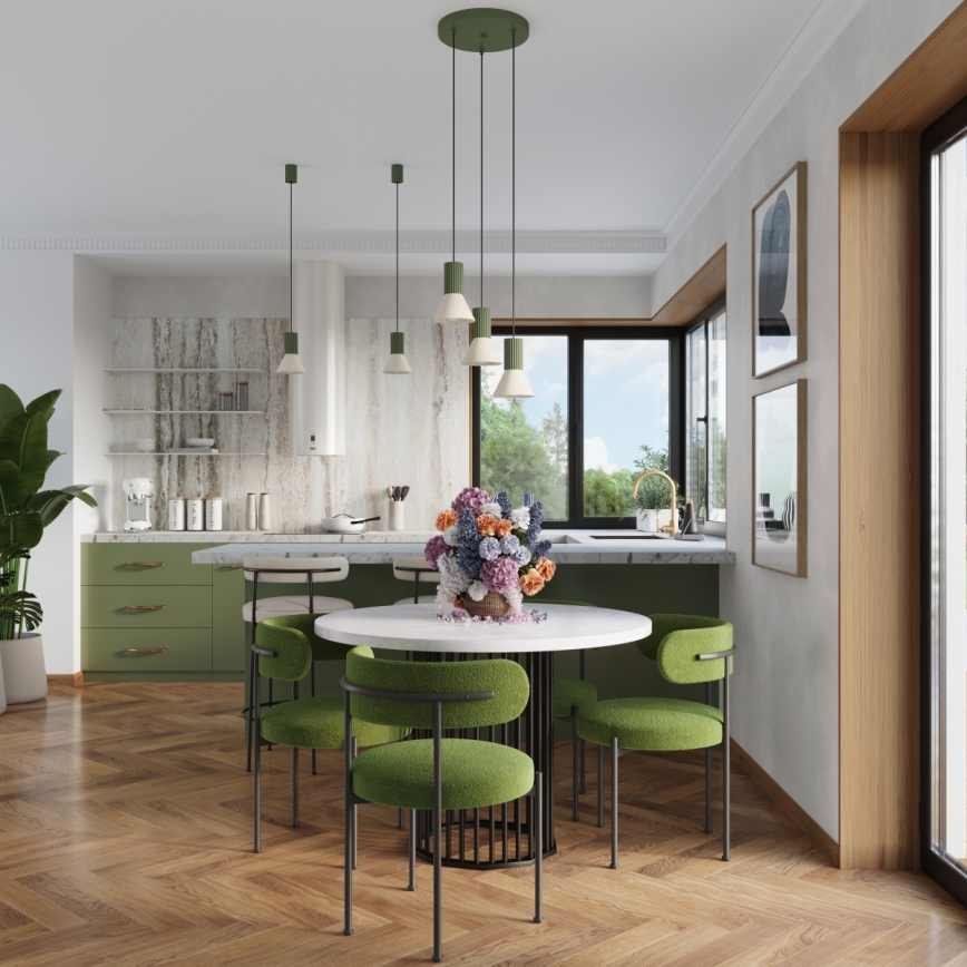 Pendelleuchte an Kabel ESTRIA 1xE14/10W/230V Ø 14 cm grün