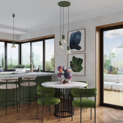 Pendelleuchte an Kabel ESTRIA 1xE14/10W/230V Ø 14 cm grün