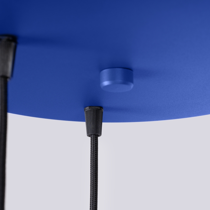 Pendelleuchte an Kabel ESTRIA 3xE14/10W/230V Ø 30 cm blau