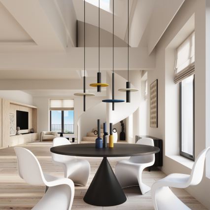 Pendelleuchte FELTRO mit Kabelaufhängung, 1xG9/8W/230V, schwarz/gelb