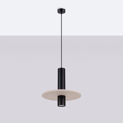 Pendelleuchte PELTA an Kabel 1xGU10/10W/230V schwarz/cremefarben