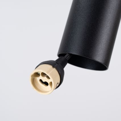 Pendelleuchte PELTA an Kabel 1xGU10/10W/230V schwarz/cremefarben