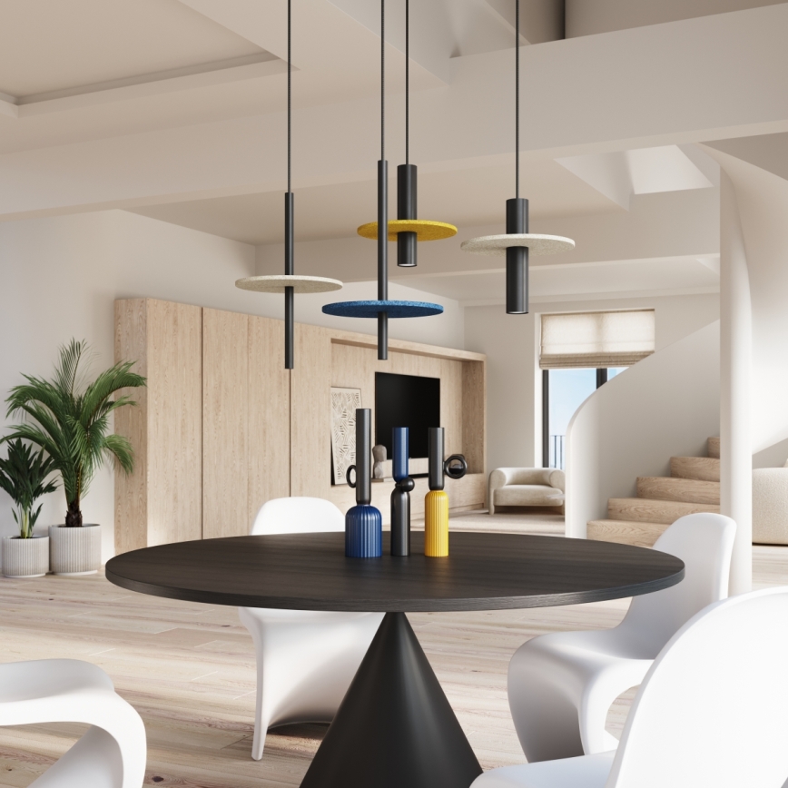 Hängeleuchte PELTA mit Kabelaufhängung 1xGU10/10W/230V, schwarz/gelb