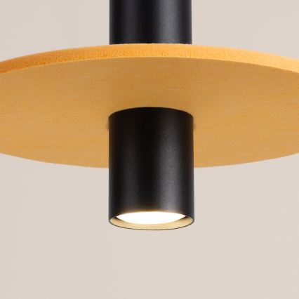 Hängeleuchte PELTA mit Kabelaufhängung 1xGU10/10W/230V, schwarz/gelb