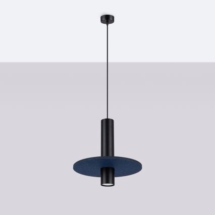 Hängeleuchte PELTA mit Kabel 1xGU10/10W/230V schwarz/blau