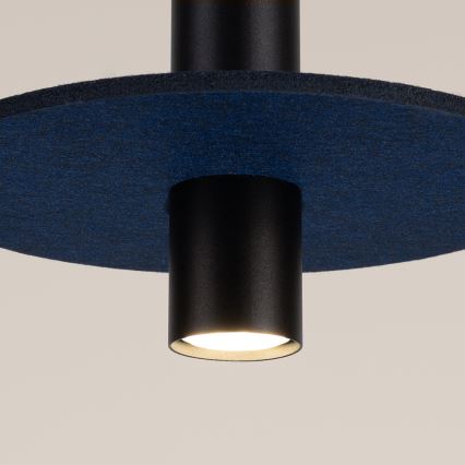 Hängeleuchte PELTA mit Kabel 1xGU10/10W/230V schwarz/blau