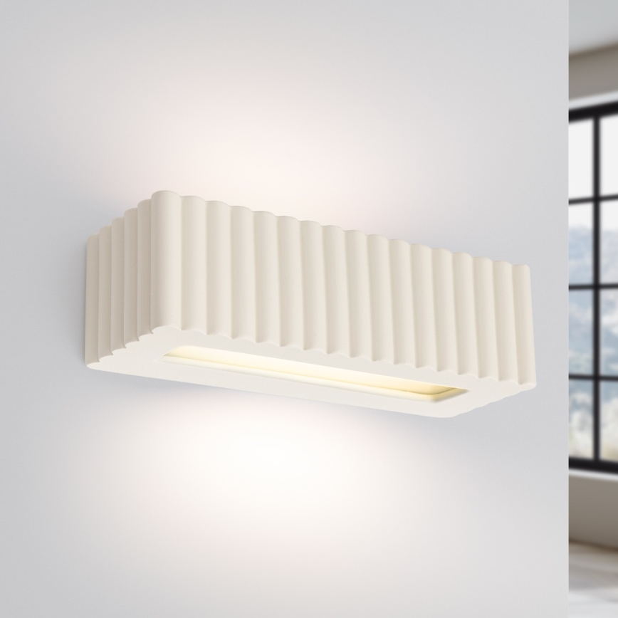 Wandleuchte RIGATA 1xE27/15W/230V Keramik/cremefarben