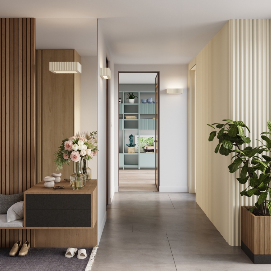 Wandleuchte RIGATA 1xE27/15W/230V Keramik/cremefarben