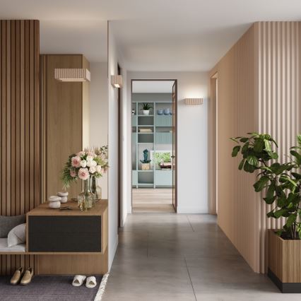 Wandleuchte RIGATA 1xE27/15W/230V Keramik/Taupe