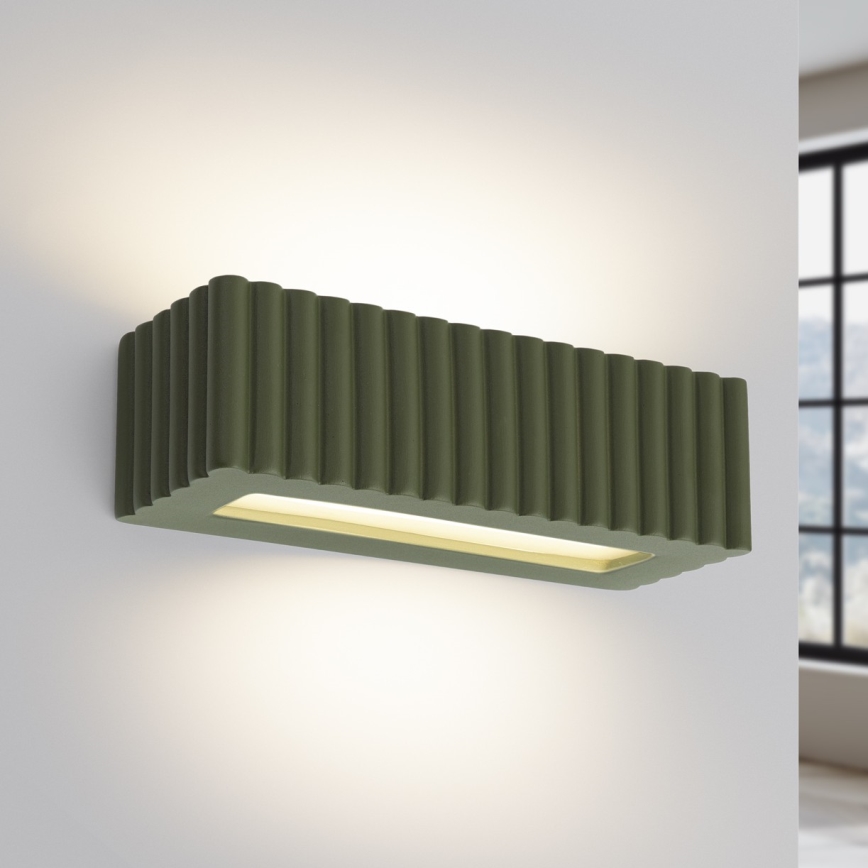 Wandleuchte RIGATA 1xE27/15W/230V Keramik/grün