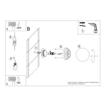 Badezimmer-Wandleuchte ZORI 1xG9/8W/230V IP44 orange