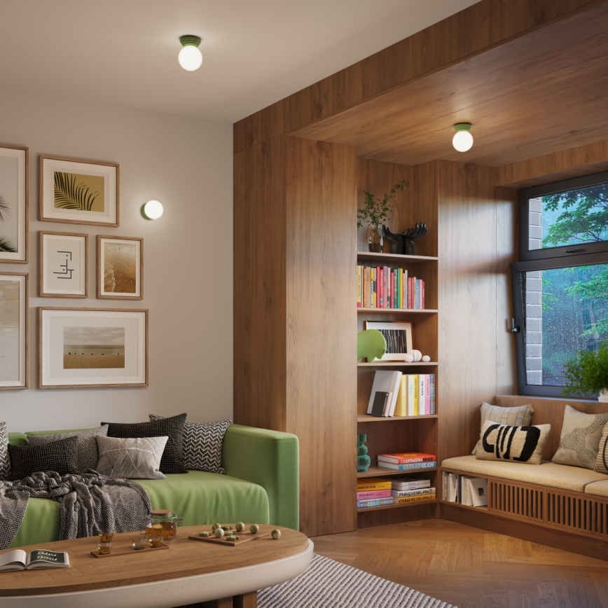 Badezimmer-Wandleuchte ZORI 1xG9/8W/230V IP44 grün