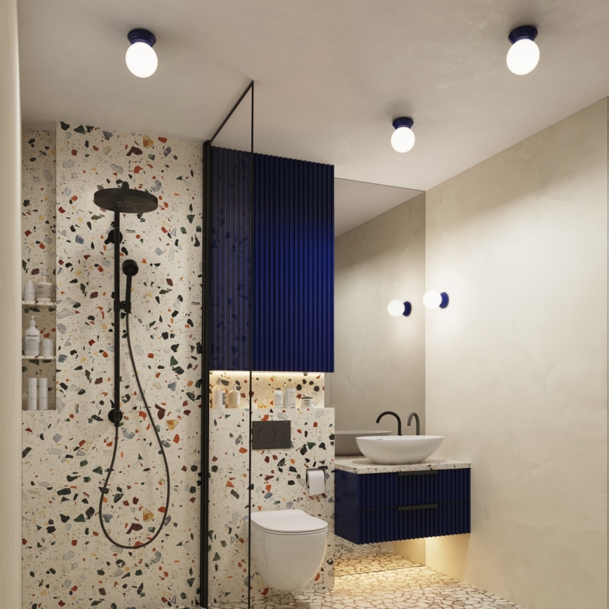 Badezimmer-Wandleuchte ZORI 1xG9/8W/230V IP44 blau