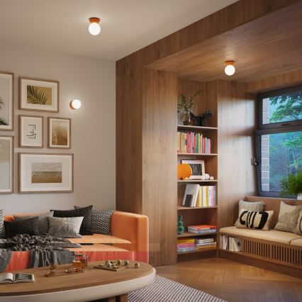 Badezimmer-Deckenleuchte ZORI 1xG9/8W/230V Ø 12 cm IP44 orange