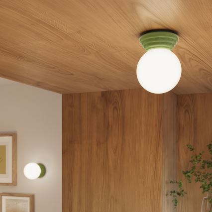 Badezimmer-Deckenleuchte ZORI 1xG9/8W/230V Ø 12 cm IP44 grün