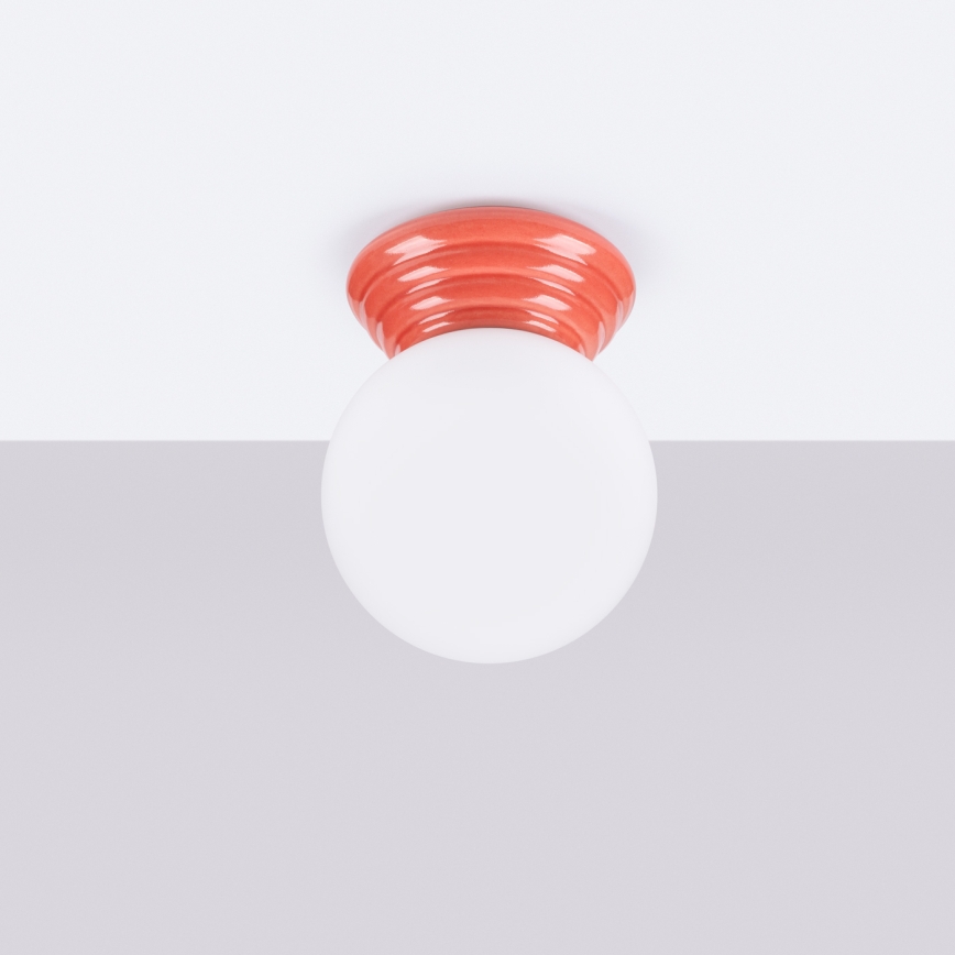 Badezimmer-Deckenleuchte ZORI 1xG9/8W/230V Ø 12 cm IP44 rosa