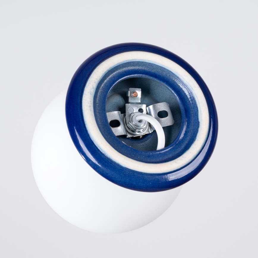 Deckenleuchte für Badezimmer ZORI 1xG9/8W/230V Ø 12 cm IP44 blau