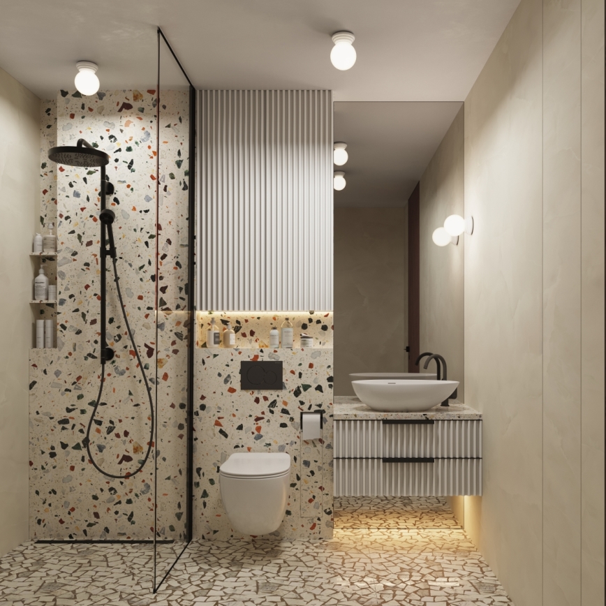 Badezimmer-Deckenleuchte ZORI 1xG9/8W/230V Ø 12 cm IP44 weiß