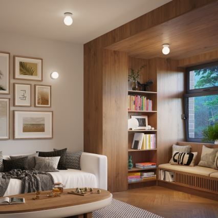 Badezimmer-Deckenleuchte ZORI 1xG9/8W/230V Ø 12 cm IP44 weiß