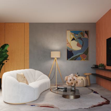 Stehleuchte NATT 1xE27/15W/230V Taupe