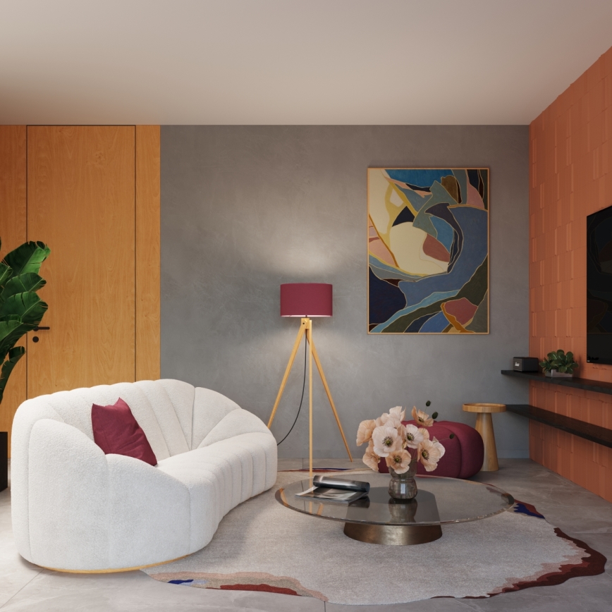 Stehlampe NATT 1xE27/15W/230V rot