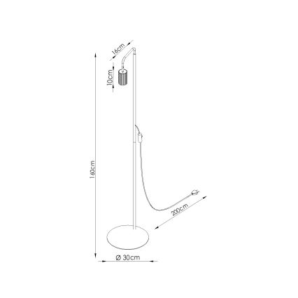 Stehleuchte KARBON 1xGU10/10W/230V weiß