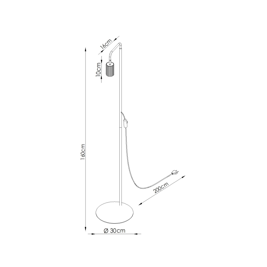 Stehleuchte KARBON 1xGU10/10W/230V cremefarben