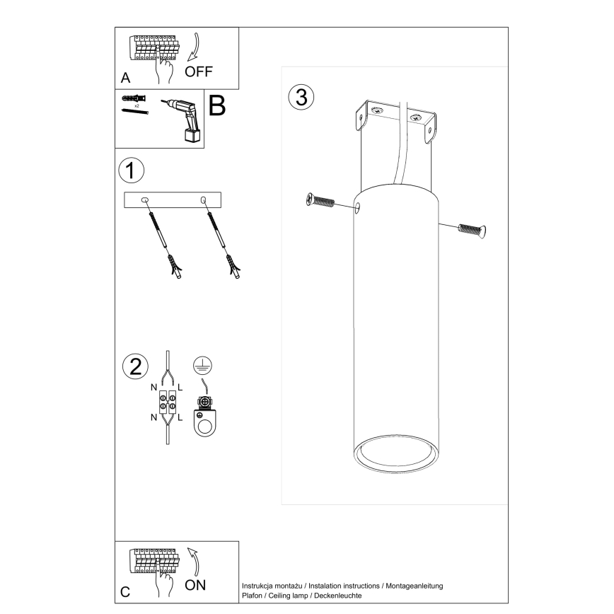 Spotleuchte LAGOS 1xGU10/10W/230V 20 cm braun
