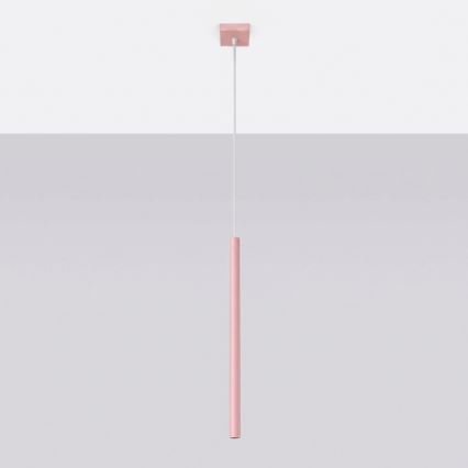 Pendelleuchte an Kabel PASTELO 1xG9/8W/230V rosa