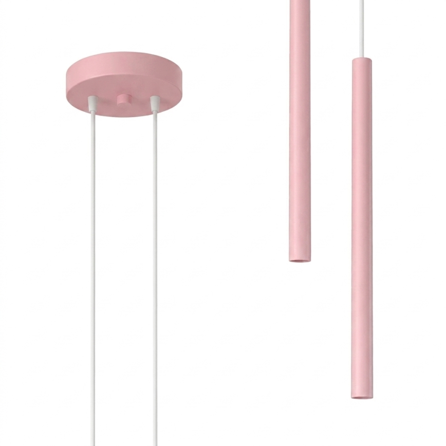 Pendelleuchte an Kabel PASTELO 2xG9/8W/230V rosa