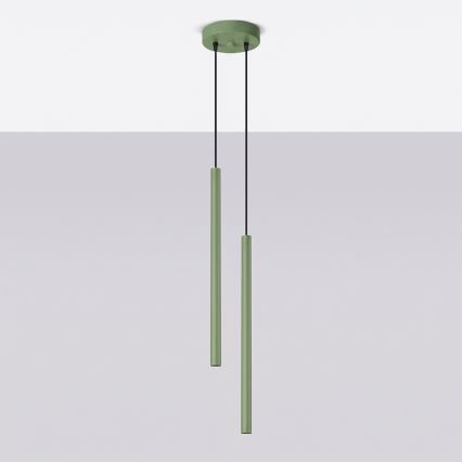 Pendelleuchte PASTELO an Kabel 2xG9/8W/230V grün