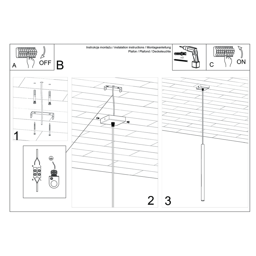 Pendelleuchte mit Kabel PASTELO 1xG9/8W/230V gelb