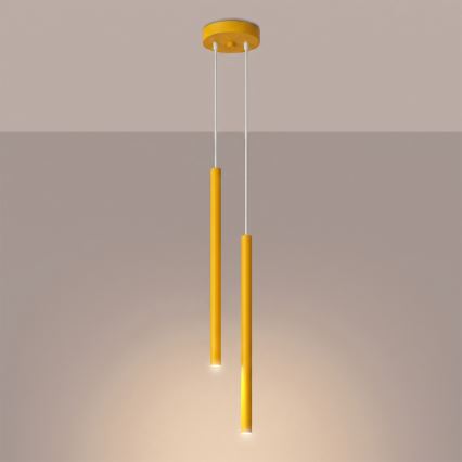 Pendelleuchte PASTELO mit Kabelaufhängung, 2xG9/8W/230V, gelb