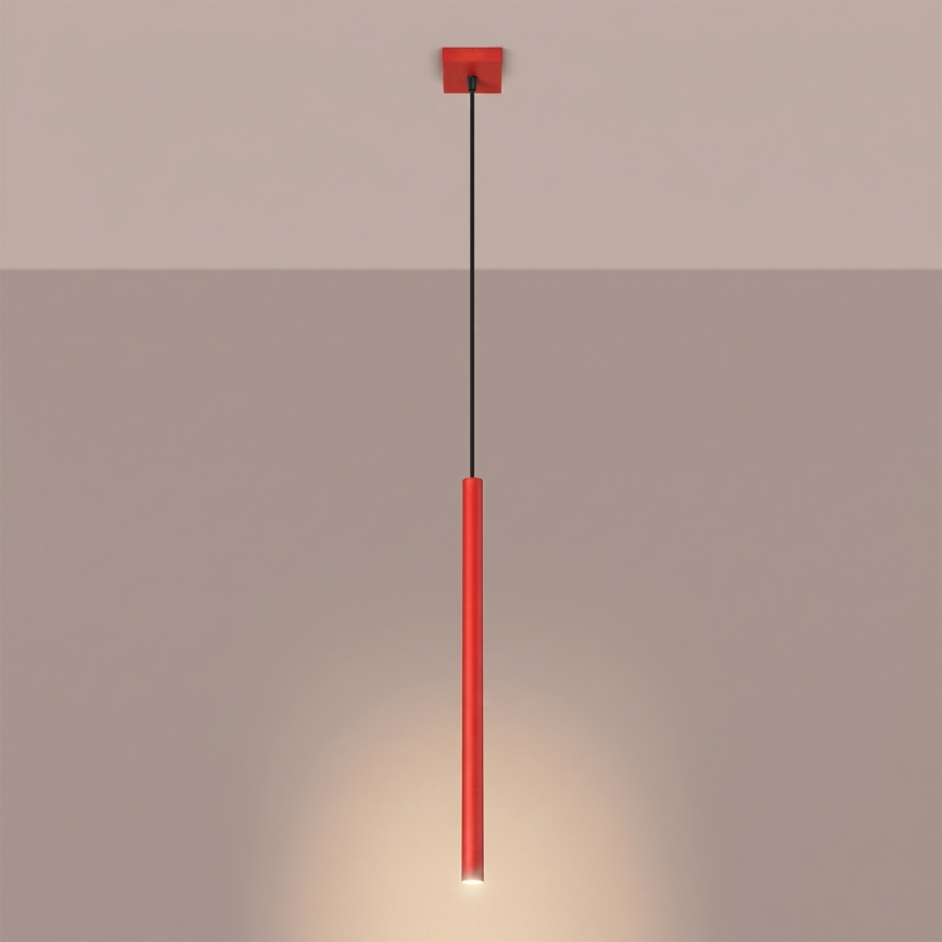 Hängeleuchte an Kabel PASTELO 1xG9/8W/230V rot